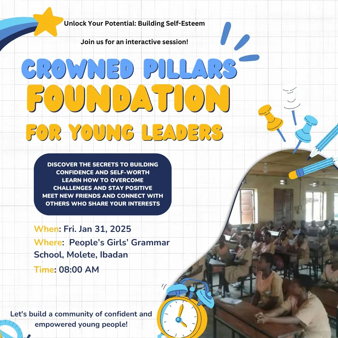Young people participating in a Crowned Pillars Foundation mentorship session